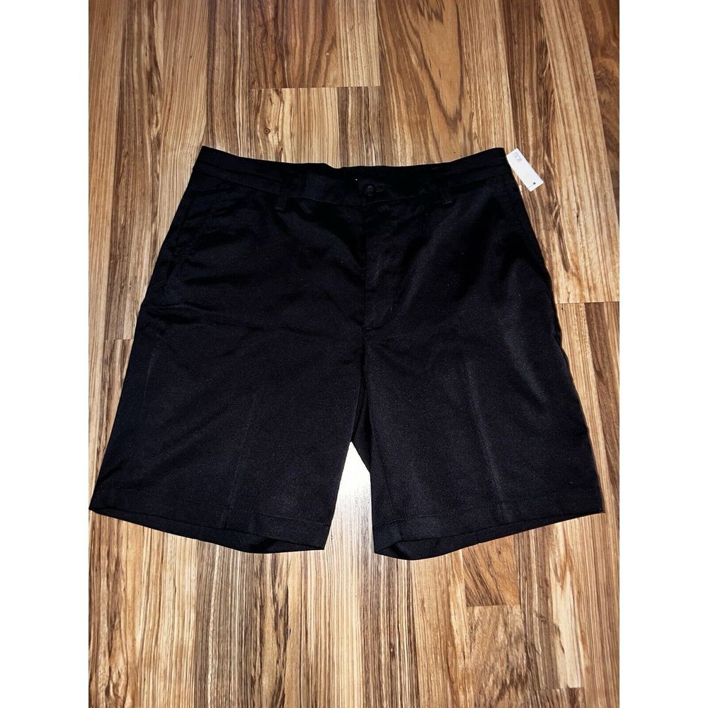 NEW Amazon Essentials Casual Shorts Men's Sz 34 Black Poly Stretch FLEX WAIST‎